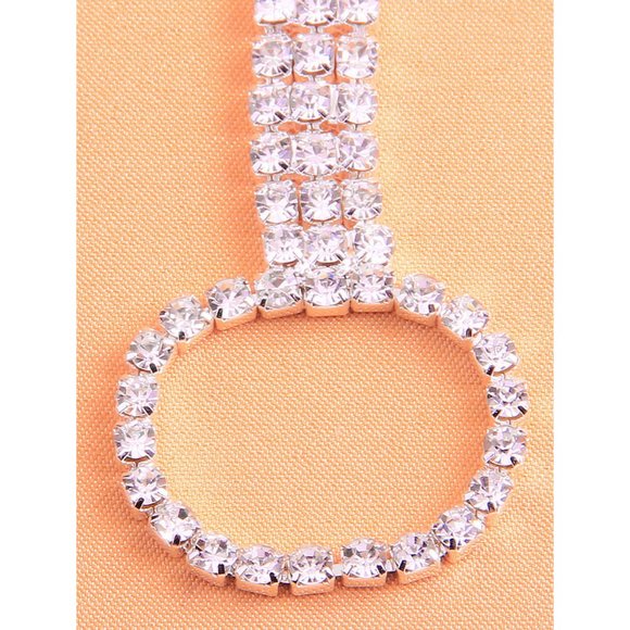 SEXY Rhinestone Anklet Toe Ring Bling Beach Ankle Bracelet Foot Feet Jewelry - Picture 3 of 3